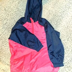 🍓 Pink & Navy Blue Windbreaker- Girls youth